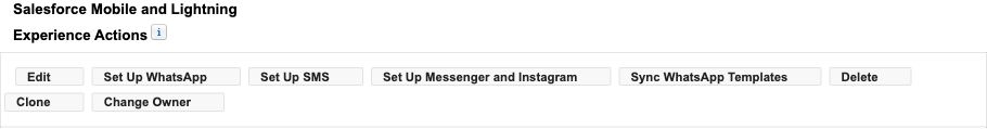 Recommended administrator action bar, including Set Up Messenger and Instagram and Sync WhatsApp Templates.